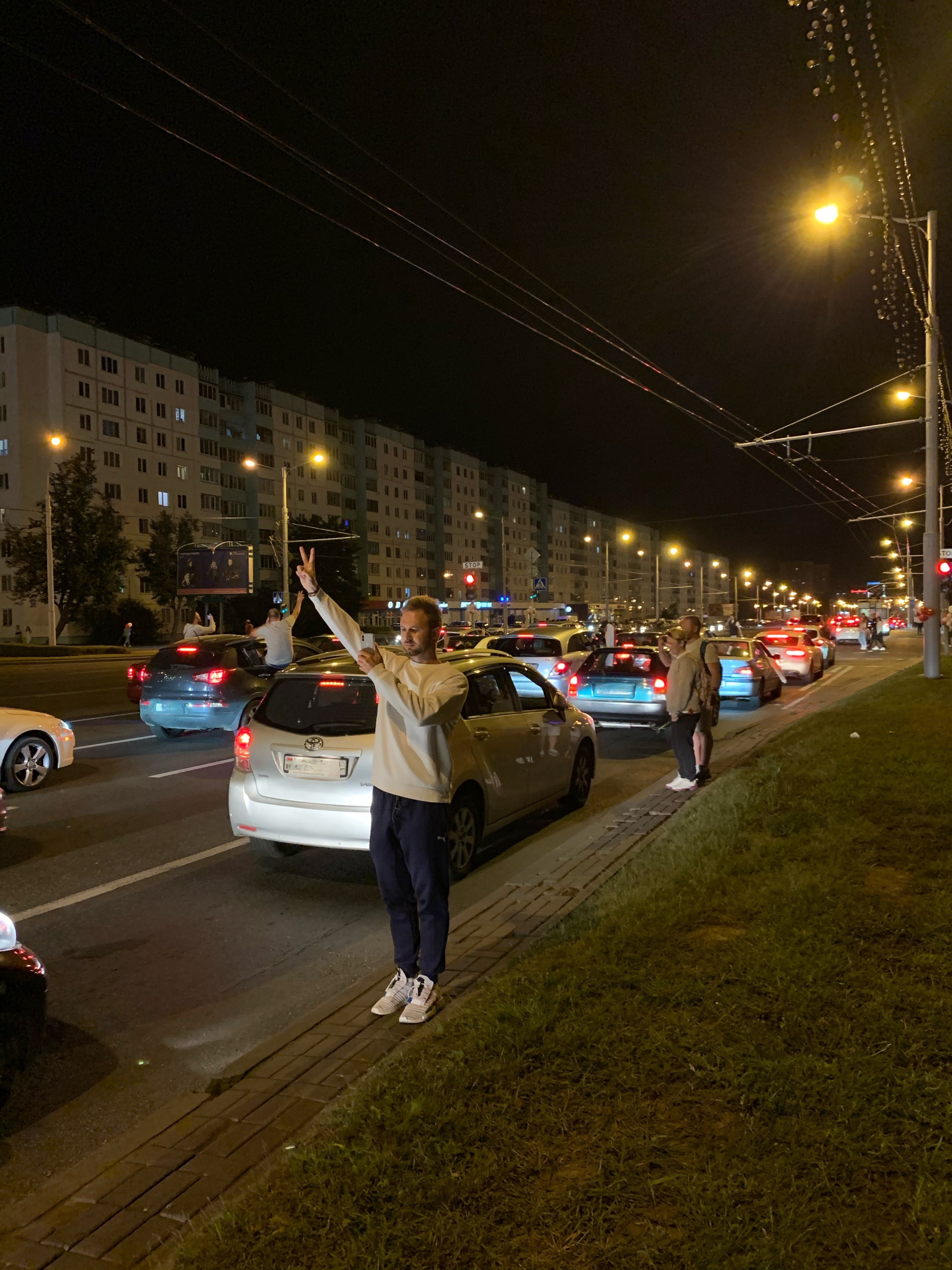 Андрей Гнёт на протестах в 2020 году
Фото из личного архива