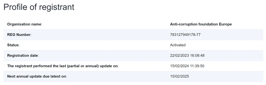 Screenshot from transparency-register.europa.eu